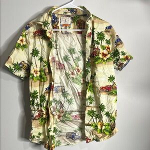 Denim & Flower Tropical Car Print Shirt